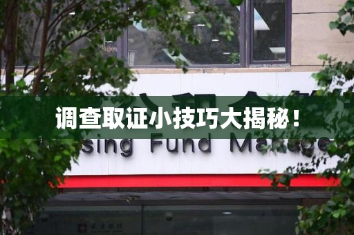 新建调查取证小技巧大揭秘！