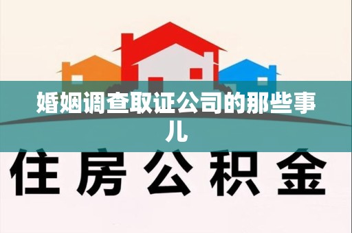 新建婚姻调查取证公司的那些事儿