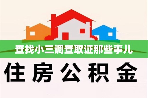 新建查找小三调查取证那些事儿