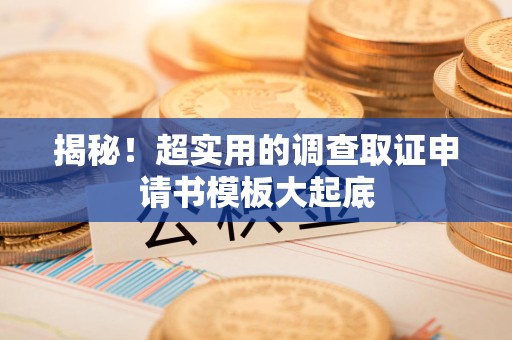 新建揭秘！超实用的调查取证申请书模板大起底