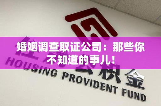 新建婚姻调查取证公司：那些你不知道的事儿！