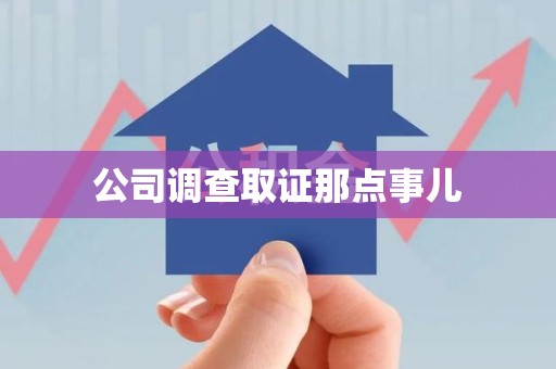 新建公司调查取证那点事儿