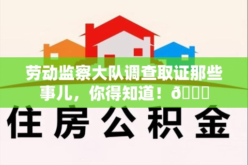 新建劳动监察大队调查取证那些事儿，你得知道！😎