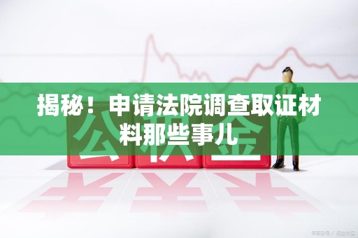 新建揭秘！申请法院调查取证材料那些事儿