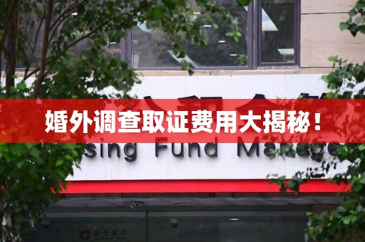 新建婚外调查取证费用大揭秘！