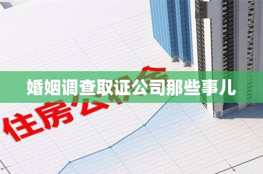 新建婚姻调查取证公司那些事儿