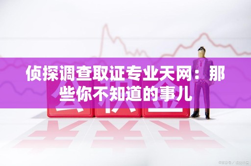 新建侦探调查取证专业天网：那些你不知道的事儿
