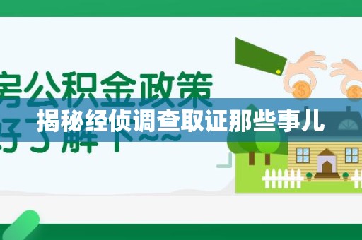 新建揭秘经侦调查取证那些事儿
