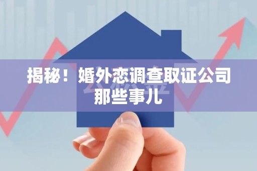 新建揭秘！婚外恋调查取证公司那些事儿