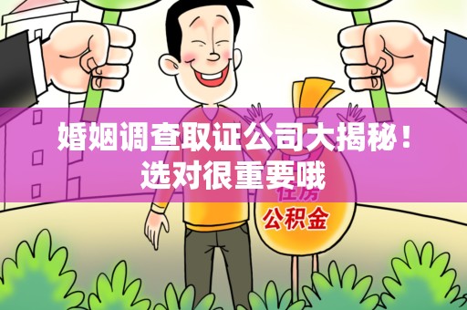 新建婚姻调查取证公司大揭秘！选对很重要哦
