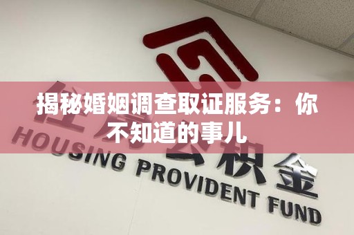新建揭秘婚姻调查取证服务：你不知道的事儿