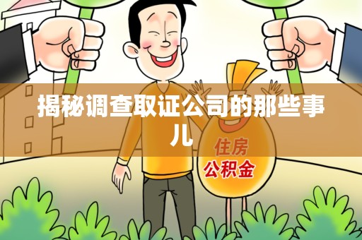 新建揭秘调查取证公司的那些事儿