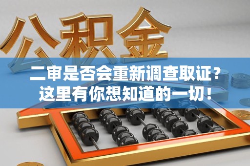 新建二审是否会重新调查取证？这里有你想知道的一切！